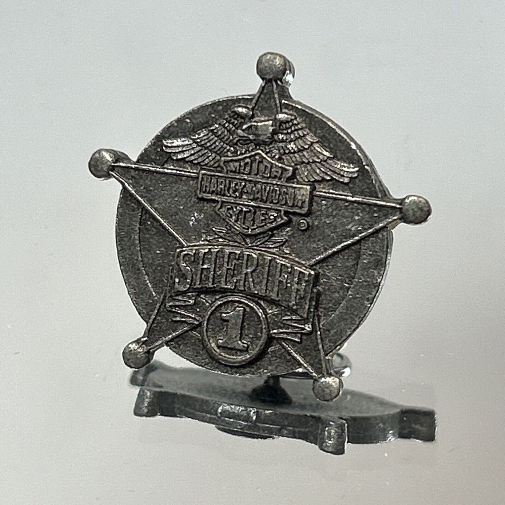 Harley‎ Davidson Western Sheriff 1 Eagle Star Pin Nickel Color